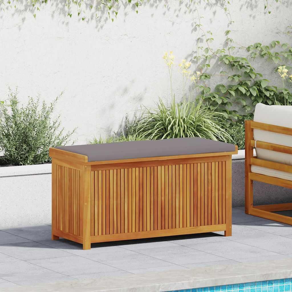 vidaXL Coffre à coussins d'extérieur 113x50x60,5 cm bois Image du produit 