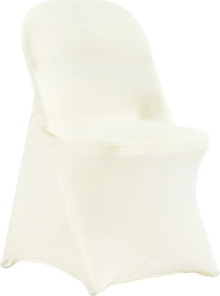 50 Coprisedie Elasticizzate Spandex Bianco Avorio | Festa Subito!