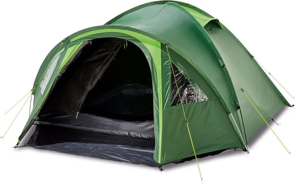 CRIVIT Igluzelt Zelt Campingzelt Doppeldach 4 Personen grün verdunkelt