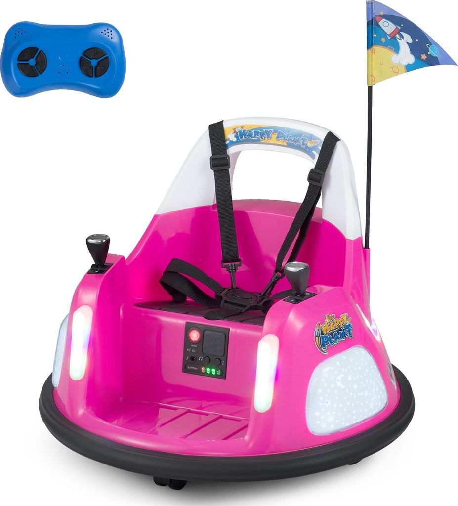 COSTWAY 12V Autoscooter per bambini girevole a 360°, 2 in 1 Immagine del prodotto 