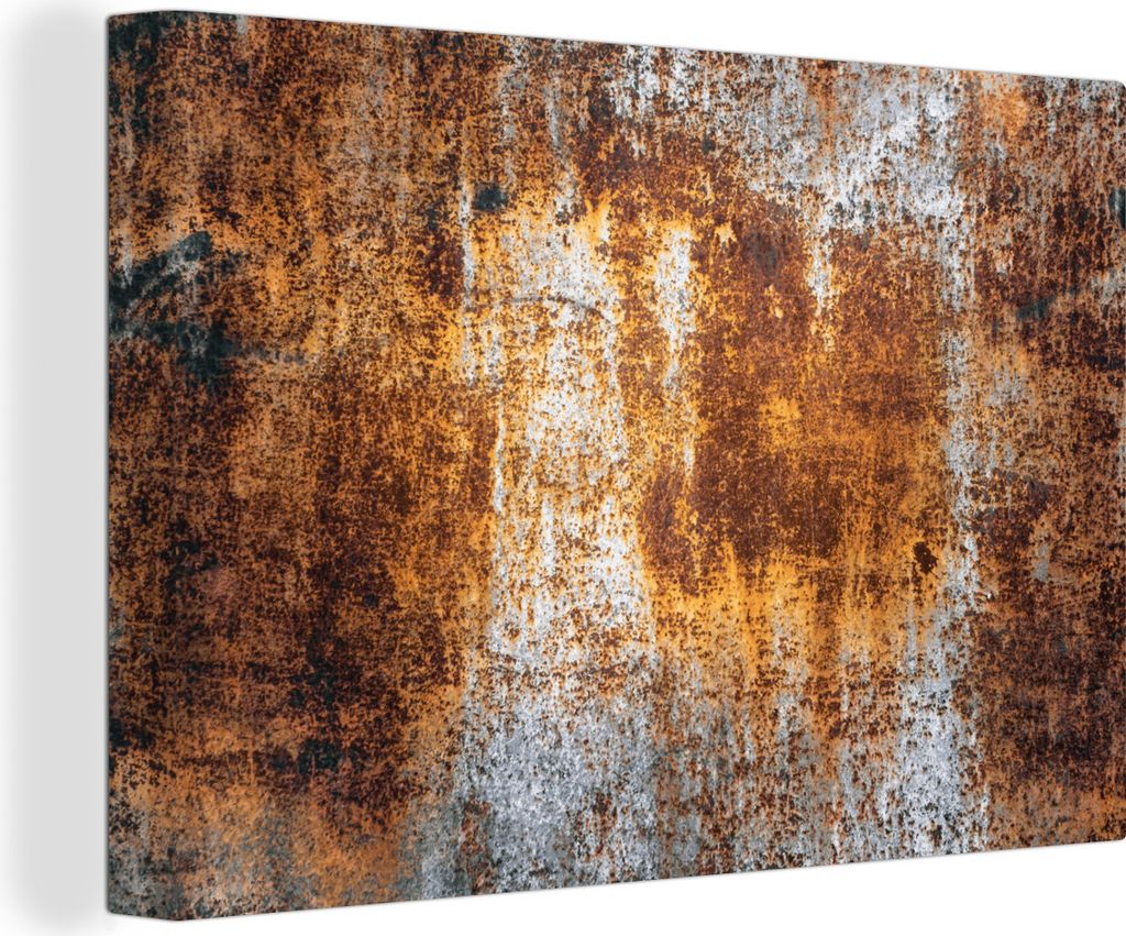 OneMillionCanvasses - Leinwandbilder - 140x90 cm, Eisen - Rost - Silber, Wandbilder Kunstdruck Wanddekoration - Foto auf Leinwand - Gemälde auf ...