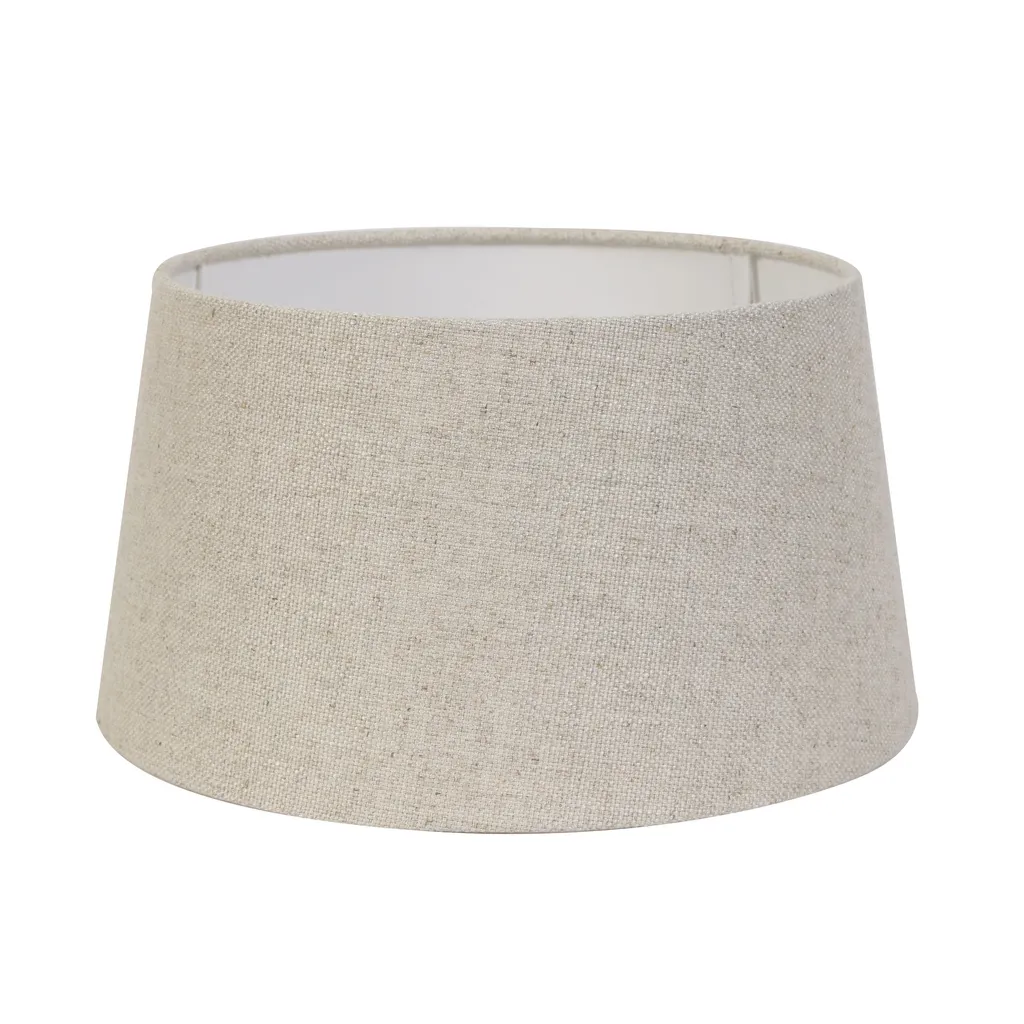 Abat-jour Tambour en Tissu Naturel 50 cm pour Lampe et Lampadaire Salon