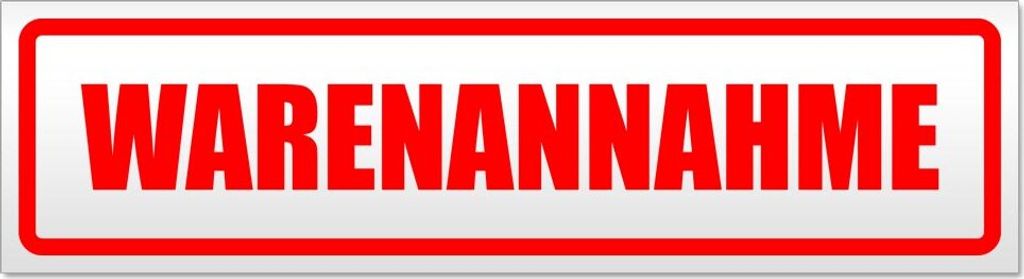 Warenannahme Magnetschild Schild magnetisch