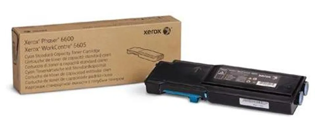 Toner Xerox 106R02249 Cyan pour Imprimante Phaser 6600 et WorkCentre 6605