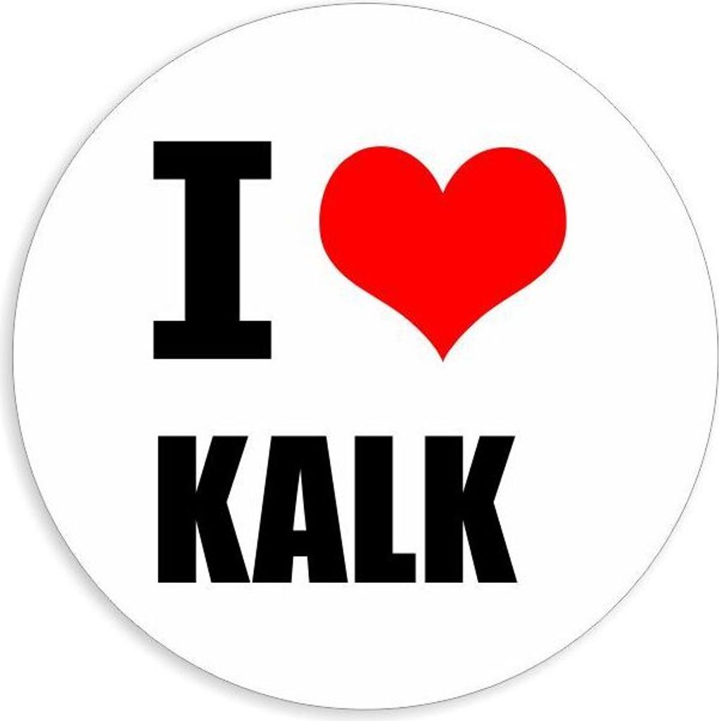 Kiwistar - Autoaufkleber - 8x8 cm - außen klebend - I love Kalk für Auto, Laptop, Fahrrad, LKW, Motorrad Aufkleber mehrfarbig Sticker Decal