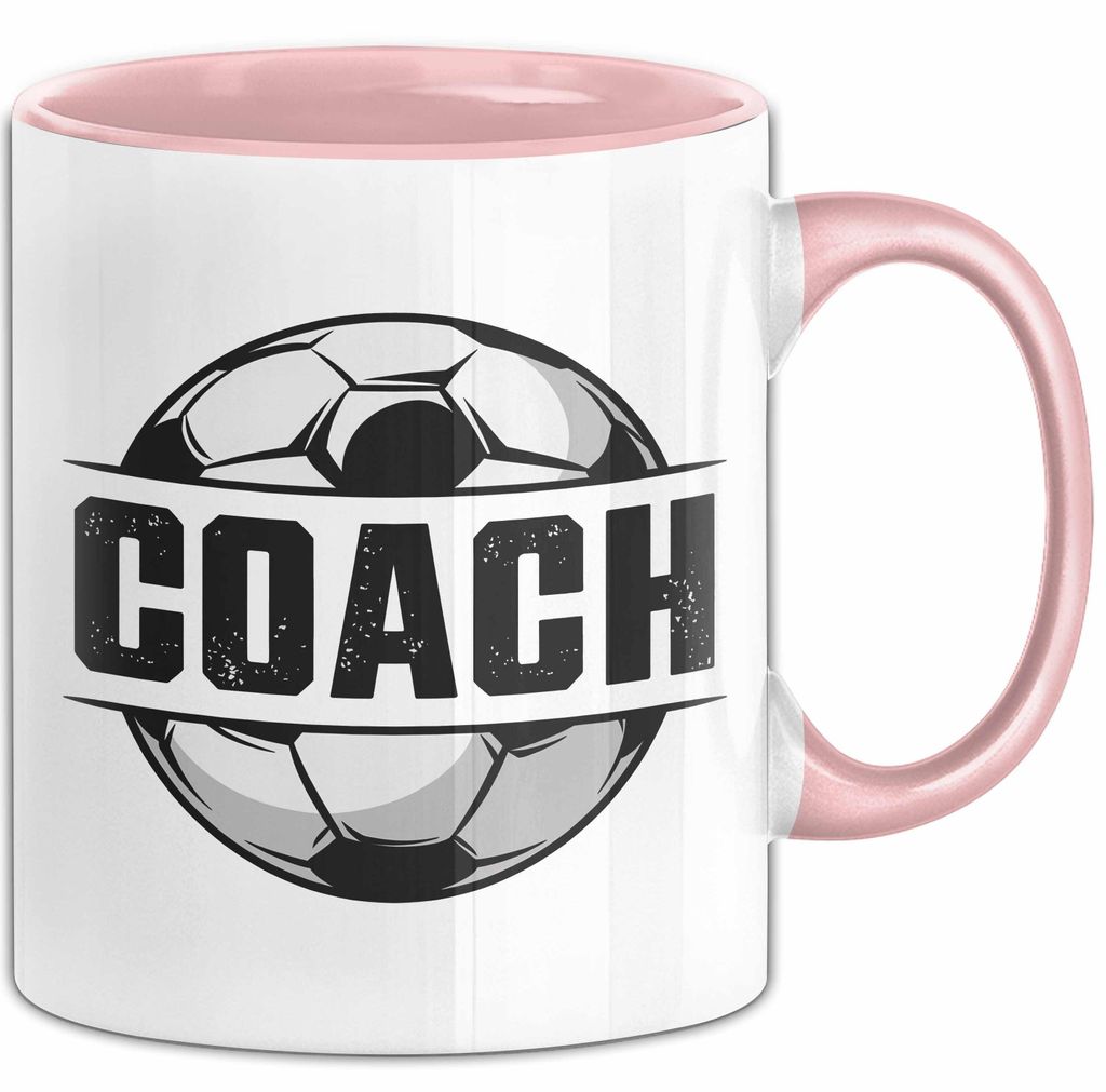 Fußballtrainer Fußballmannschaft Tasse Geschenk Lustige Geschenkidee Spruch Football Trainer (Rosa)