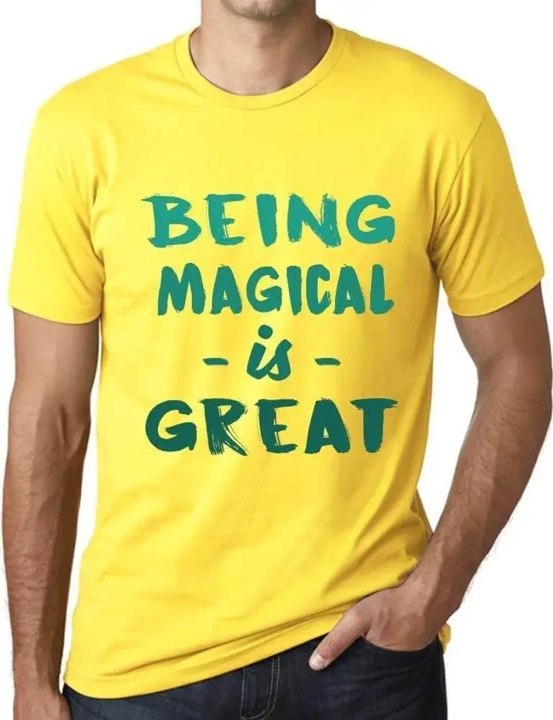 Herren Grafik T-Shirt Magisch sein ist toll – Being Magical Is Great – Öko-Verantwortlich Vintage Jahrgang Kurzarm Lustige Druck Geburtstag Ge...