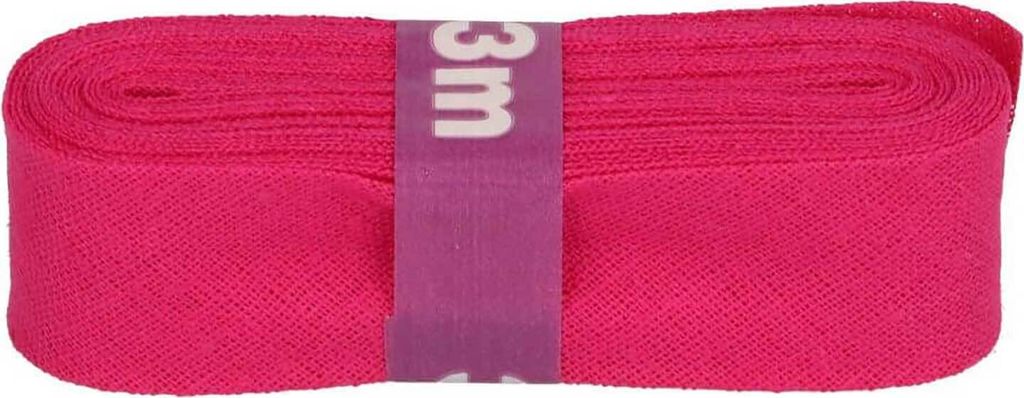 Schrägband 3m x 20mm Baumwolle gefalzt 60 Farben Produktbild 