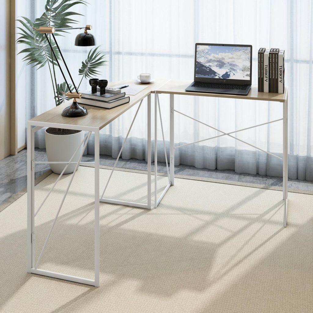 Modernes L-förmiges Schreibtisch Eckschreibtisch Computertisch PC Laptop Tisch Arbeitstisch für Home Office und Studium Design Schreibtisch