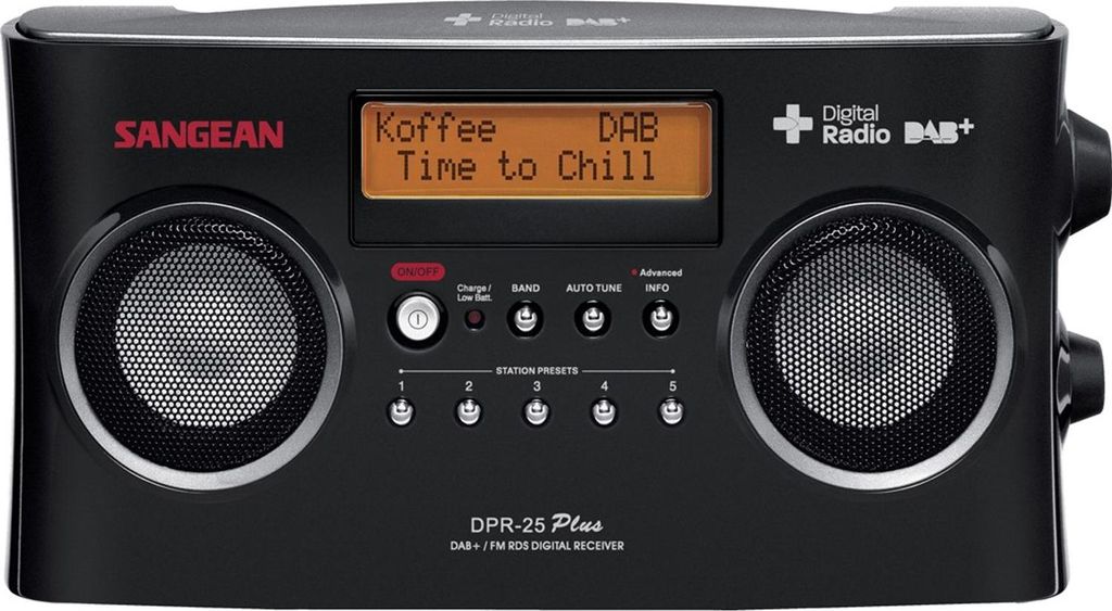 Sangean DPR-25+, Digital, DAB, DAB+, FM, 87,5 - 108 MHz, Produktbild 