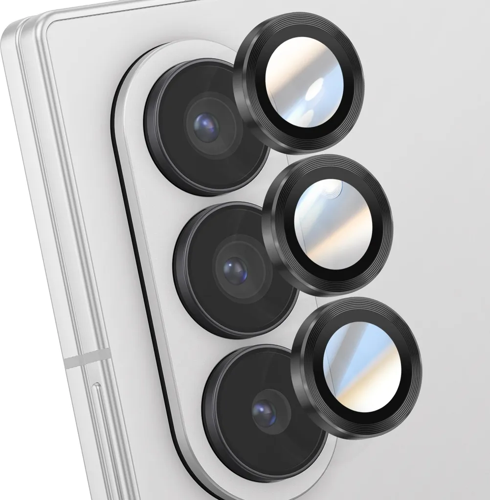 Enkay, copertura della lente della fotocamera Galaxy Z Fold 7 con tripla lente, nero