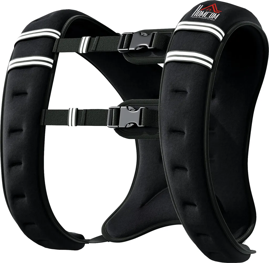 Gilet lesté 10 kg idéal pour tractions, pompes et course à pied - Noir