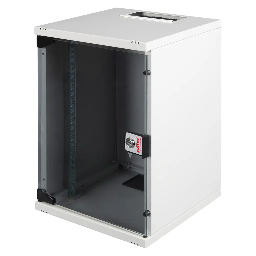 ROLINE Armadio Rack 10 Pollici 9U Grigio | Parete 312x300mm | Rete Ordinata