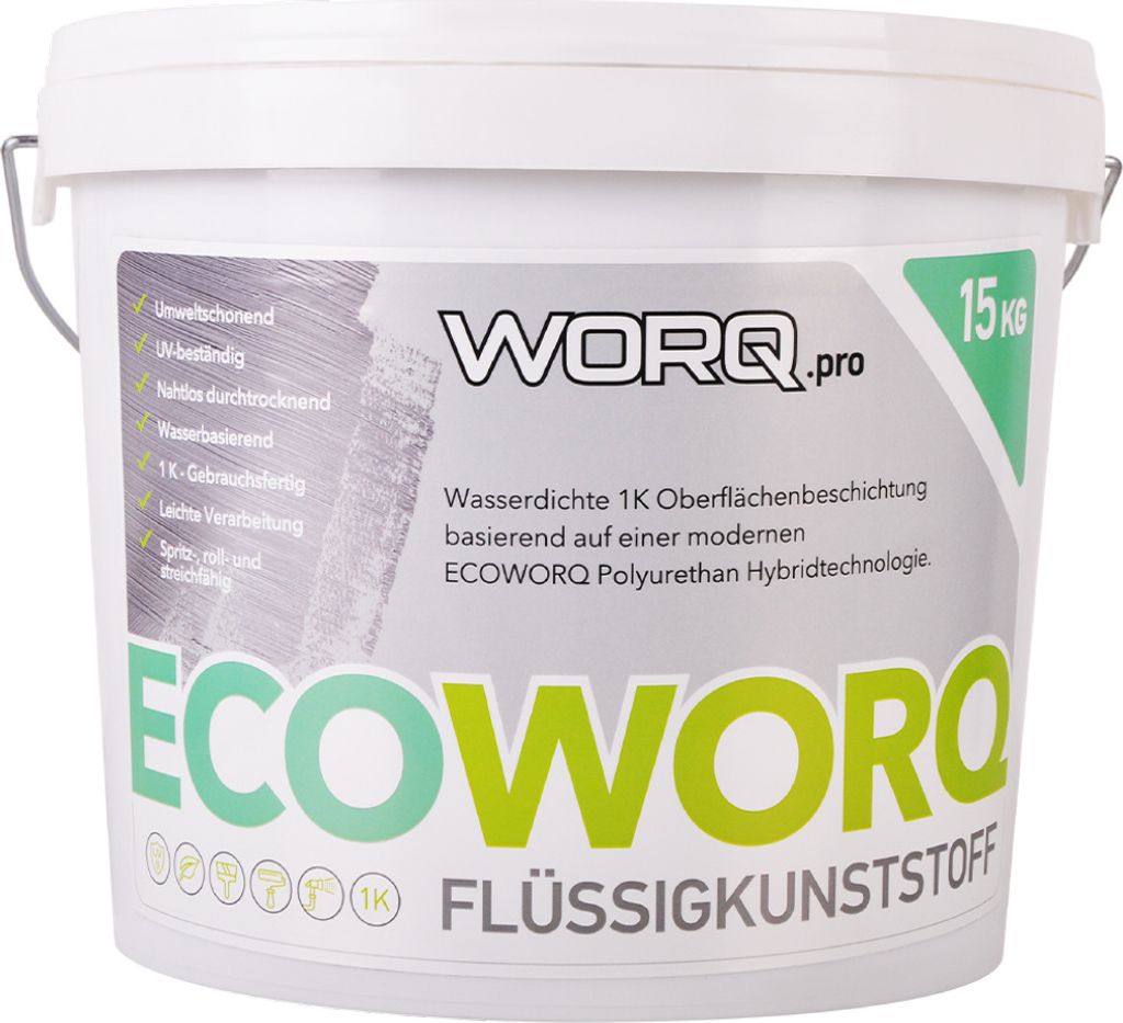 ECOWORQ Flüssigkunststoff 15 KG - Dachabdichtung, Produktbild 