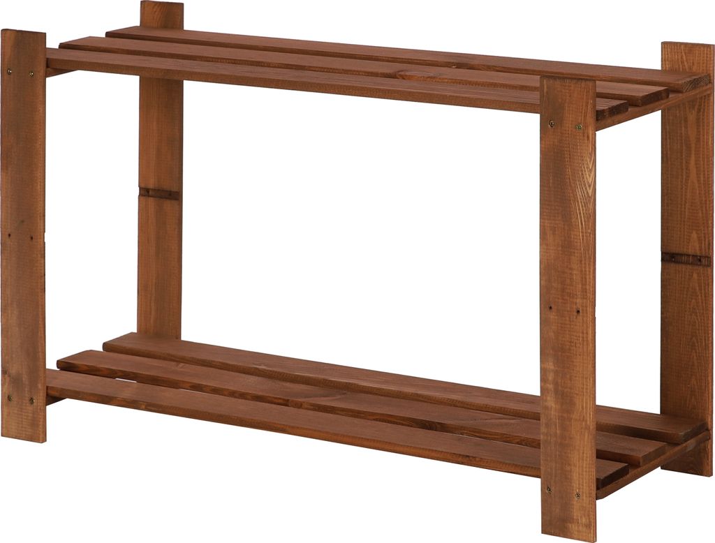 Holzregal PINEPEAK | HxBxT 50x80x28cm | 2 Fachboden | 1,2cm dickes Kiefernholz | Braun