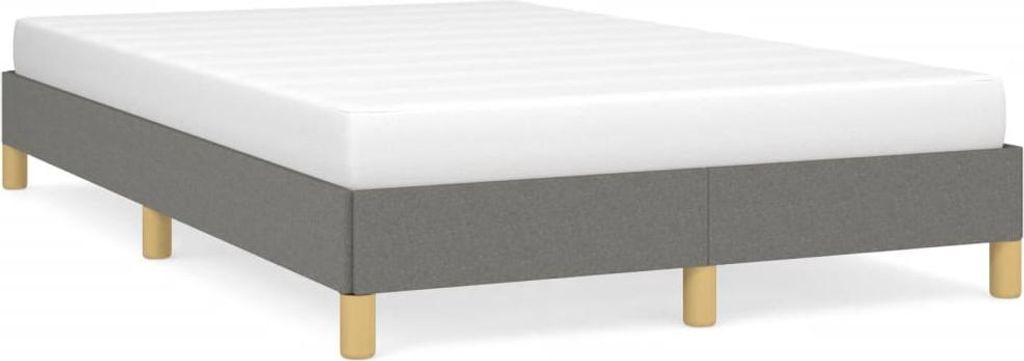 vidaXL Bettgestell ohne Matratze Dunkelgrau 120x190 cm Stoff