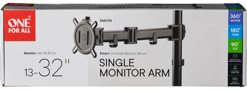Support Moniteur One for All DM2110 pour Gagner de la Place sur Bureau