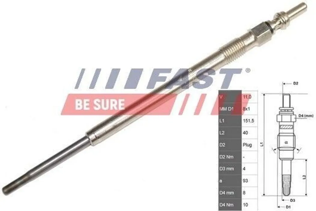Candeletta Diesel FAST FT82706 per FIAT Ducato 250 290 - Ricambio Pro
