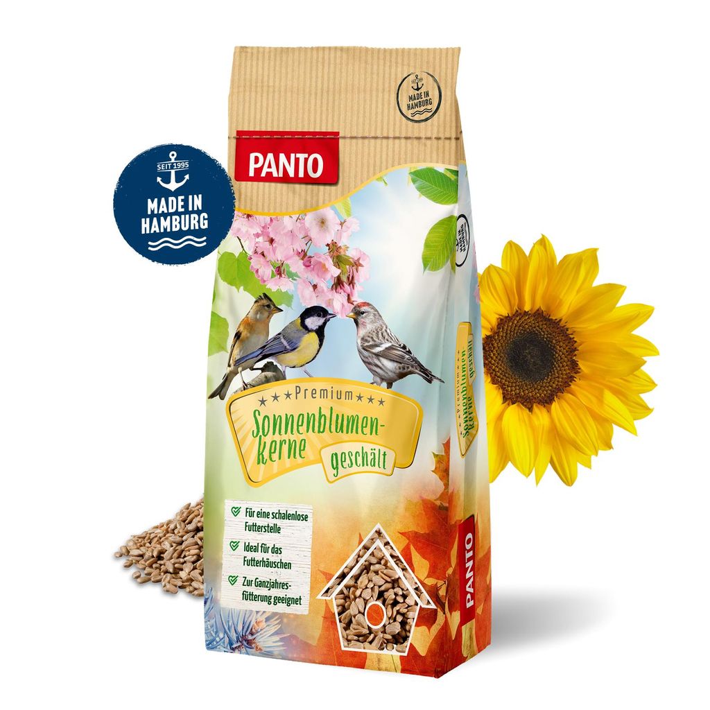 PANTO Sonnenblumenkerne geschält – 25 kg Vogelfutter schalenfrei & energiereich