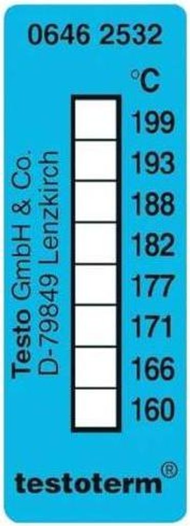 TESTO Temperatur-Messstreifen 50 x 18 mm (0646 2532) Image du produit 