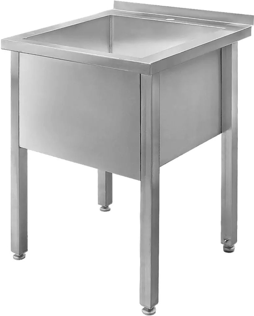 Wandmontierter Edelstahl-Pool, geschweißt Mega-M S-60 cm G-60 cm H- 85 cm N