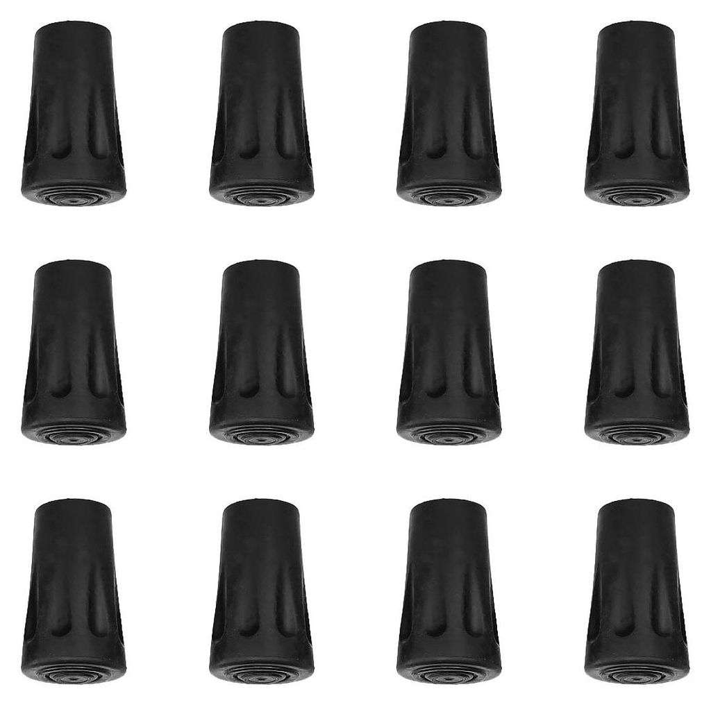 INF Voeten voor wandelstokken 12-pack zwart Productafbeelding 