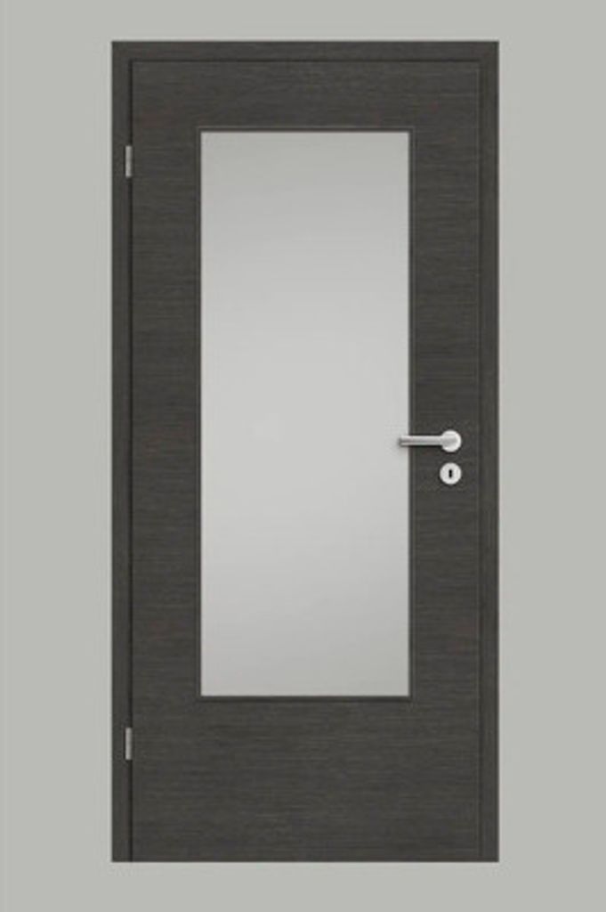 Pertura Zimmertür Yori CPL Masera Grau quer 86x198,5 cm Links mit Lichtausschnitte G3 (ohne Glas)