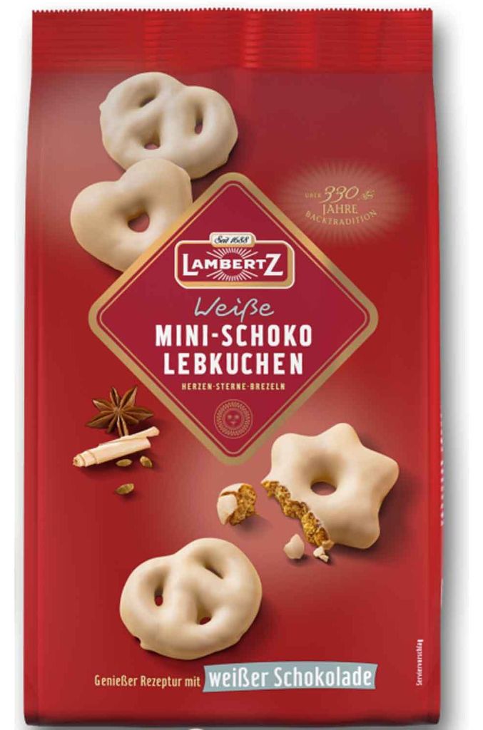Lambertz Mini Schoko Lebkuchen Weiße Schokolade 300g Produktbild 