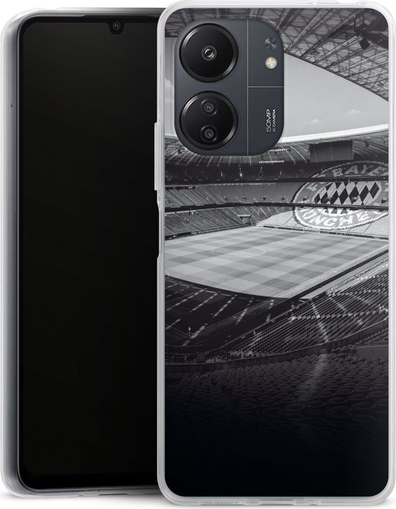 DeinDesign Handyhülle für Xiaomi Redmi 13C 4G Silikon Hülle Case Smartphone Schutzhülle FC Bayern München FCB Stadion