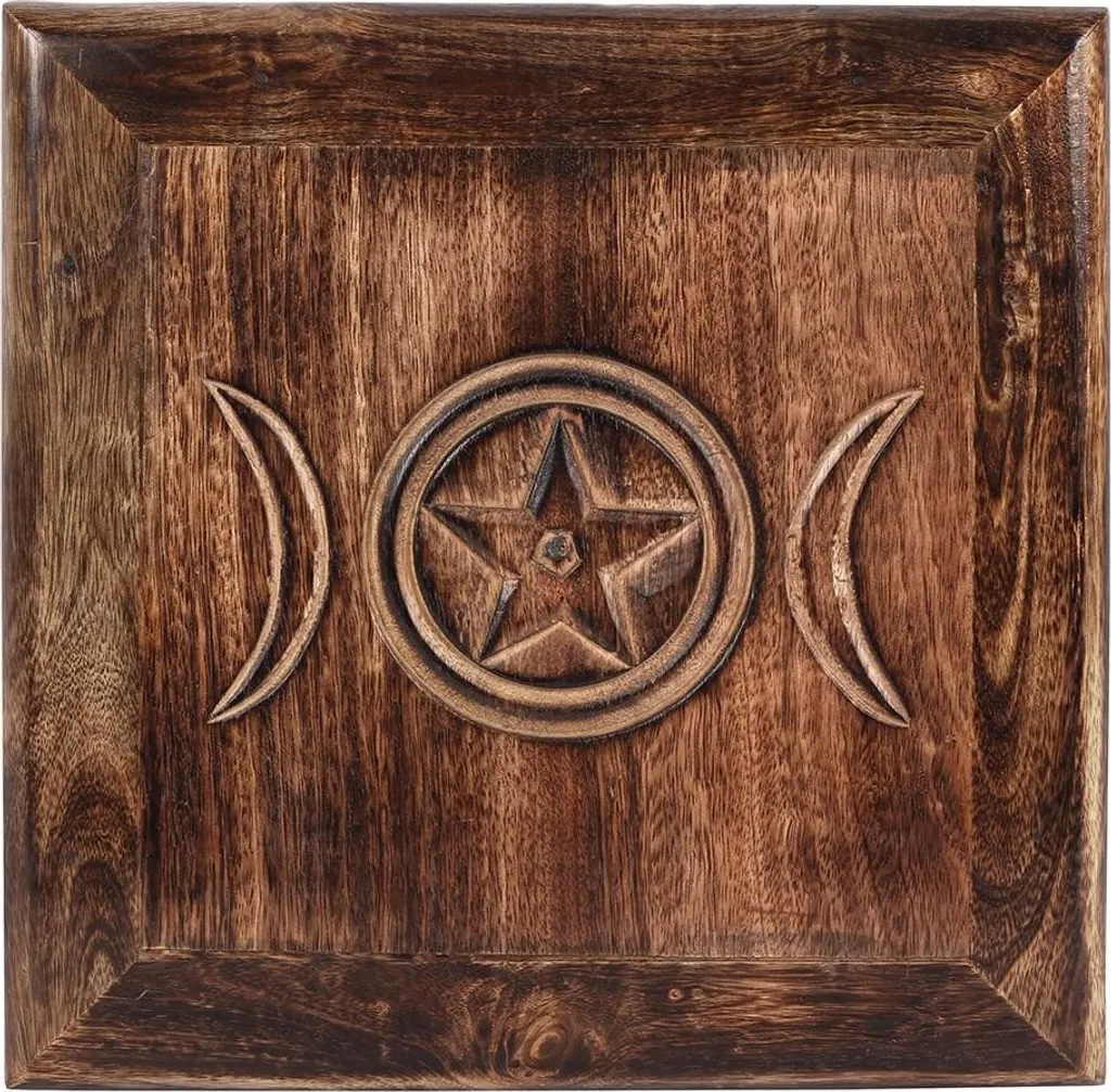 Table d'autel triple lune Something Different SD2177 en bois