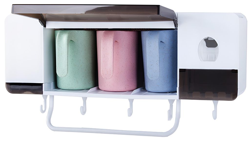 Verk 24193 Portaspazzolino multifunzionale con dispenser di Immagine del prodotto 