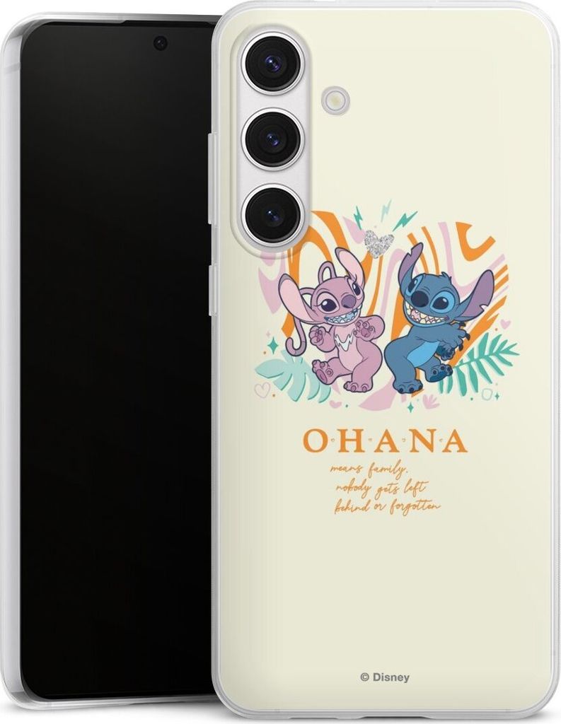 DeinDesign Slim Hülle für Samsung Galaxy S24+ Silikon Case Ultra Dünn Handyhülle Disney Offizielles Lizenzprodukt Lilo & Stitch