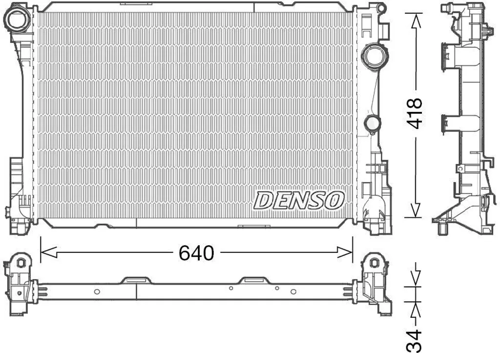Radiateur Moteur OE 0995002703 Haute Performance pour CLS X218 et E207