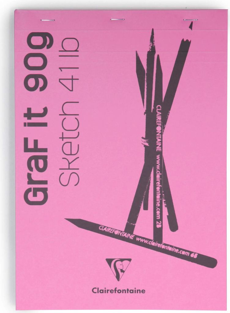 Clairefontaine 10x Skizzenblock GraF'it, DIN A5 80 Blatt Rosa 96671C