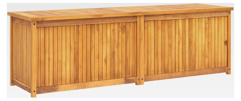 Gartenbox 175x50x55 cm aus Teakholz, Outdoor Kissenbox für Terrassen, Balkone und Gartenhäuser