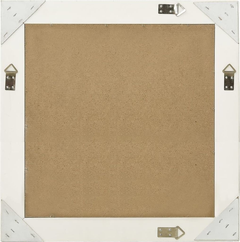 The Living Store Wandspiegel im Barock-Stil 60x60 cm Weiß Produktbild 3