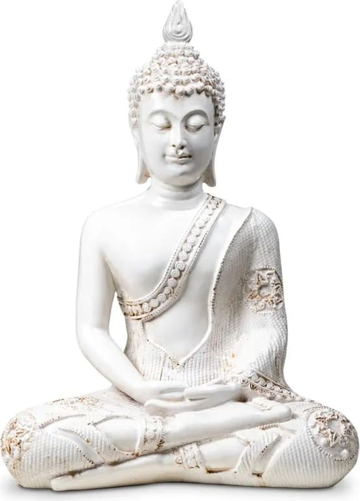 Budda W Medytacji Biała Tajlandia - 694 G; 20x11x27,5 cm Zdjęcie produktu 