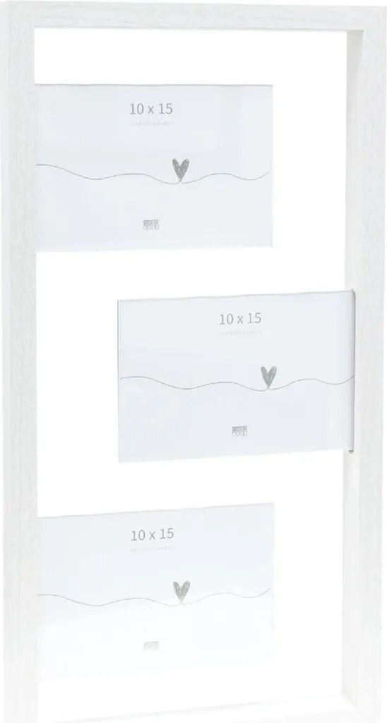 Cadre photo pele-mele 3 photos 10x15 Deknudt S68UA1 en verre et bois
