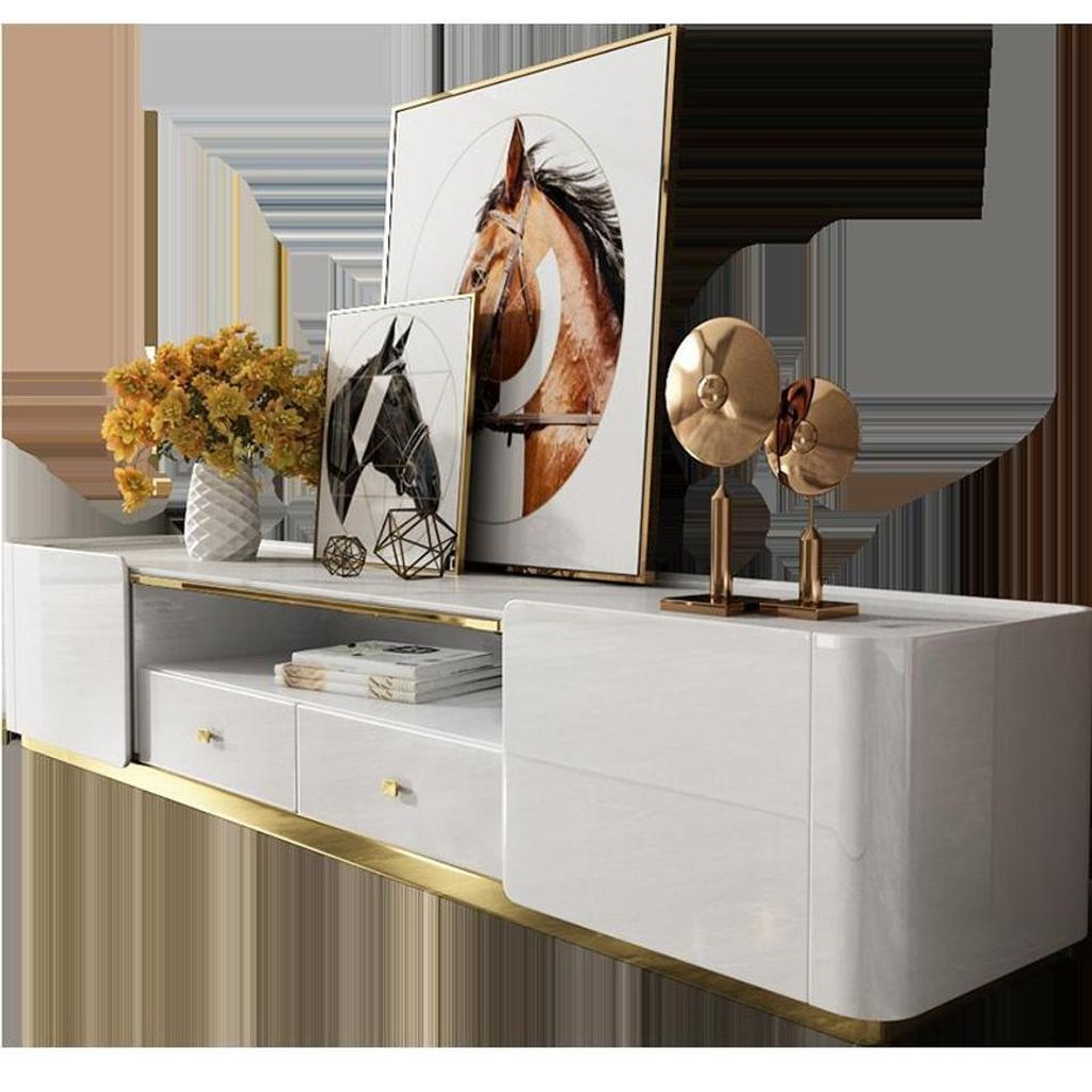 Konsolentisch Sideboard Metall Wandkonsole Anrichte Konsole Beistell Gold Neu
