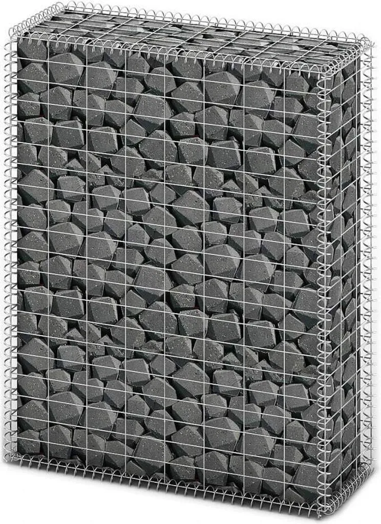 Gabbione Metallico 100x80x30 cm con Coperchio | Design Esterno Living