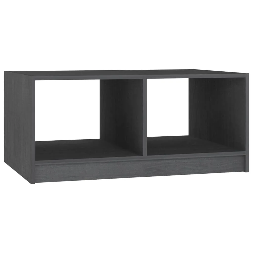 Trasforma il tuo Living: Tavolino SYFAX™ Grigio in Legno Massello
