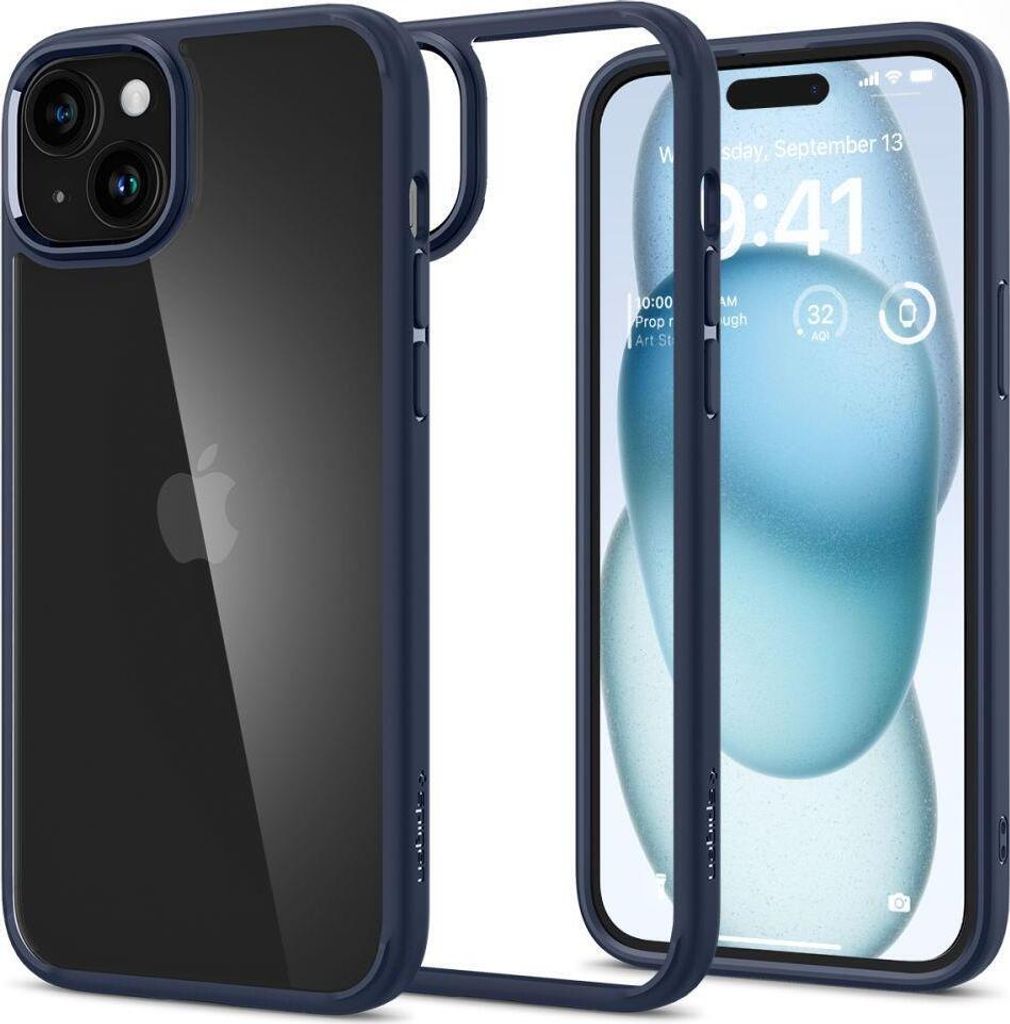 Spigen iPhone 15 Hülle Ultra Hybrid - Marineblau