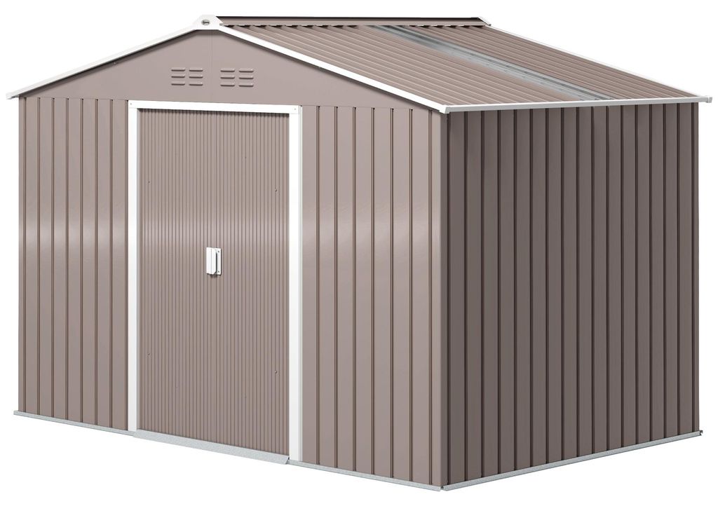 Outsunny Verzinkter Stahl Gerätehaus 4,9m² 277x195x192cm Produktbild 