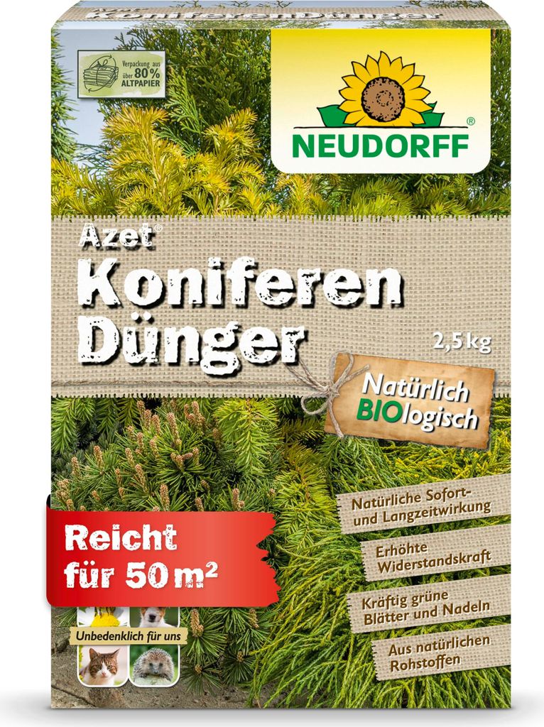 Neudorff  - Azet KoniferenDünger 2,5 kg reicht für 50m² Produktbild 
