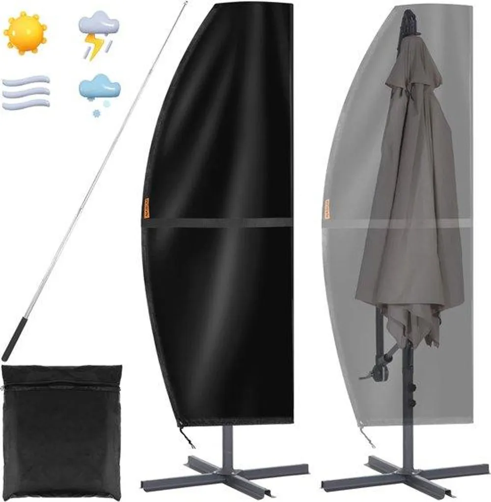 Housse pour parasol déporté ultra-résistante - Protection jardin Oxford