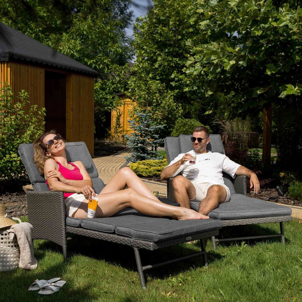 di volio Relaxliege Breso Grau - bequem und langlebig, Produktbild 