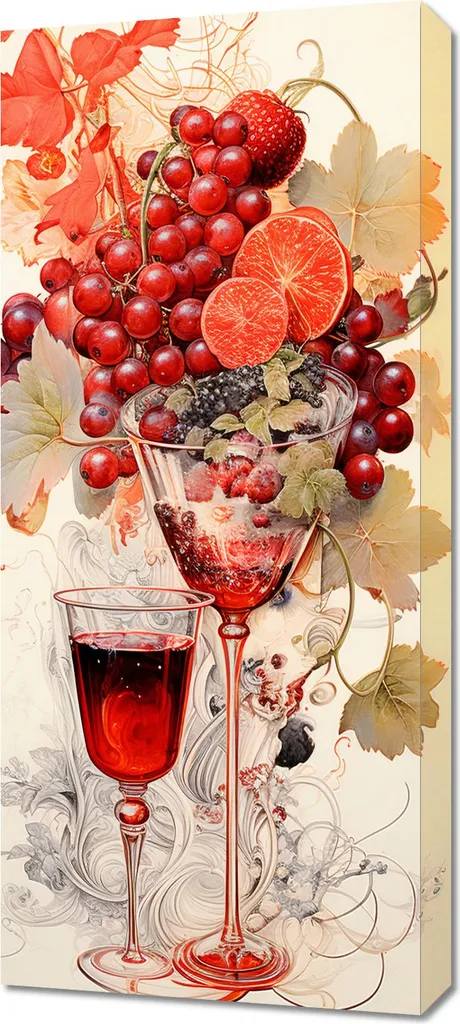 Decorazione Parete 40x90 cm Frullato Rosso Sangue - Stampa Design Moderno