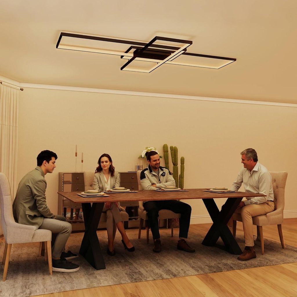 JOIEYOU Deckenlampe 72W LED Deckenleuchte 3-Rechteck Design Produktbild 