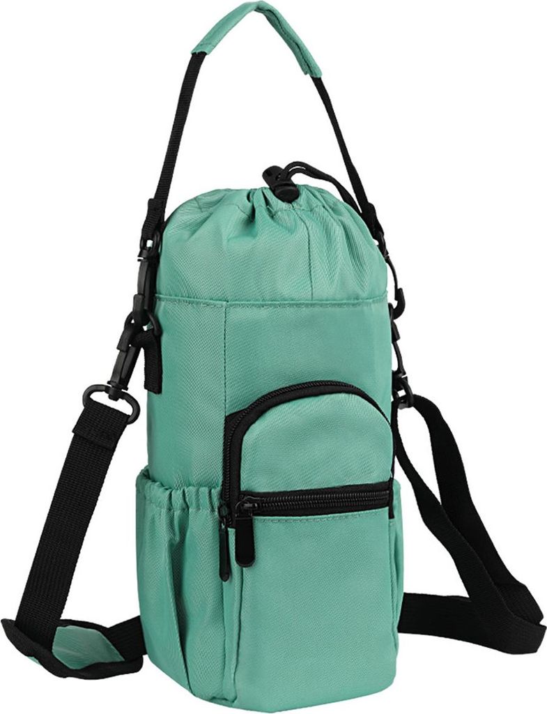 Umhängetasche für Wasserflaschen, isolierte Umhängetasche für Wasserflaschen zum Gehen mit Riemen und Taschen
