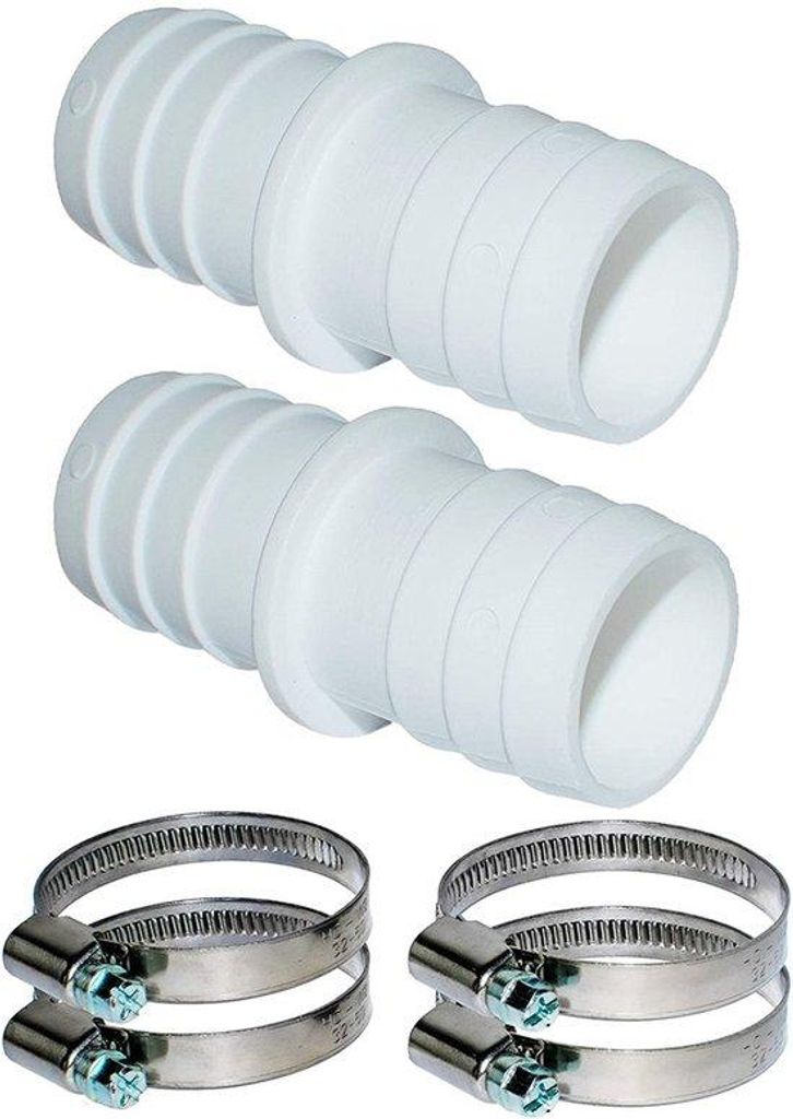 Slangverbinder 32mm - 2-tegels slangkoppeling - 32mm zwembadslang adapter - für Intex und Bestway Schwimmbecken - 32mm Schwimmbeckenadapter